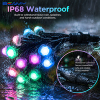 Guirnalda de Luces LED RGB Inteligentes para Exteriores, Luces Permanentes Impermeables, Control por Aplicación, Luces de Navidad, Decoración para el Hogar, Iluminación Festiva