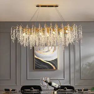 Sıcak kek gibi satmak altın kristal avizeler büyük Villa otel lobisinde yaratıcı tasarım lüks tavan ışıklı kolye aydınlatma