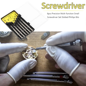 6pcs OEM DIY Multifunction Chrome Steel Handle Screwdriver Set Slotted Phillips Bits Watch Glasses Repair Small <strong>Torx</strong> <strong>Screwhead</strong> - Product Image 4