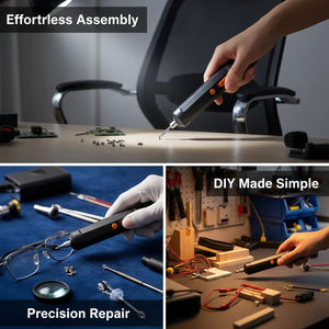 Mini herramientas inalámbricas recargables con batería <span class=keywords><strong>USB</strong></span>, Taladro Inalámbrico de impacto, herramientas eléctricas, destornillador - Product Image 3
