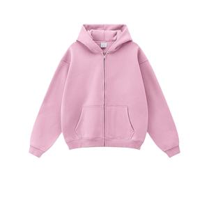 TKAN525D Vente en gros OEM, sweats à capuche oversize en coton lourd à fermeture éclair, imprimés, de haute qualité, pour femmes - Product Image 2