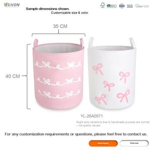 Cesto de Ropa Plegable de Gran Capacidad, de Algodón y Lino, con Asas, Forro de EVA, Diseño de Lazo, Organizador para Ropa Sucia y Juguetes - Product Image 3