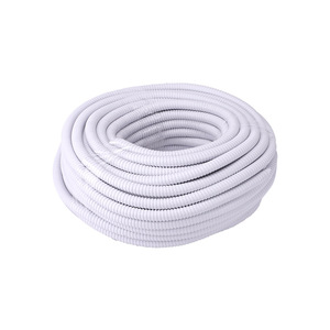 White Plastic Coated Metal Flexible Conduit 16mm Inner Diameter Flame Retardant For Wiring Protection - Product Image 1