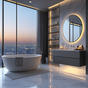 Modern <strong>Double</strong> Sink Bathroom <strong>Vanity</strong> <strong>Unit</strong> Waterproof Floating <strong>Double</strong> <strong>Basin</strong> Ceramic <strong>Basin</strong> for Hotel or Home Use - Product Image 5