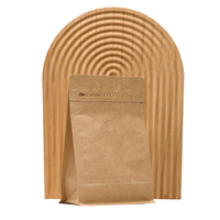 Pochette en papier kraft biodégradable, avec fermeture à clip et fermeture éclair latérale, pour truffes au chocolat