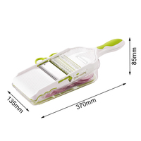 Mandoline manuelle multifonction en plastique pour couper les légumes et les pommes de terre en chips, râpe avec lames en acier inoxydable certifiées LFGB