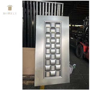 Простой дизайн, Заводская дешевая оцинкованная листовая холоднокатаная сталь, штампованная стальная дверная обшивка, металлическая дверная обшивка, стальной лист - Product Image 1