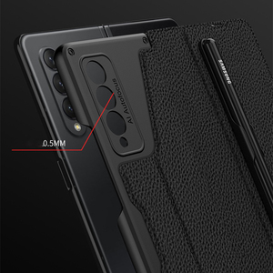 เคสพีซีแบบแข็งหนัง PU พับได้3 5G สำหรับ Samsung <span class=keywords><strong>Z</strong></span> Folding <span class=keywords><strong>4</strong></span> - Product Image 4