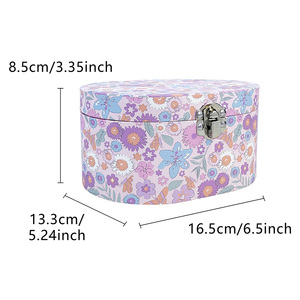 Caja de Música de Papel Ovalada Giratoria con Manivela Yiyu, Diseño Personalizado, Espejo, Organizador de Joyas Ecológico, Decoración de Escritorio, Juguete - Product Image 2