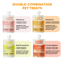 Nourriture humide pour animaux de compagnie de haute qualité en sachet de 90 g, sans conservateurs, sans arômes, poulet et lait de chèvre, bœuf et citrouille, santé digestive et soutien osseux
