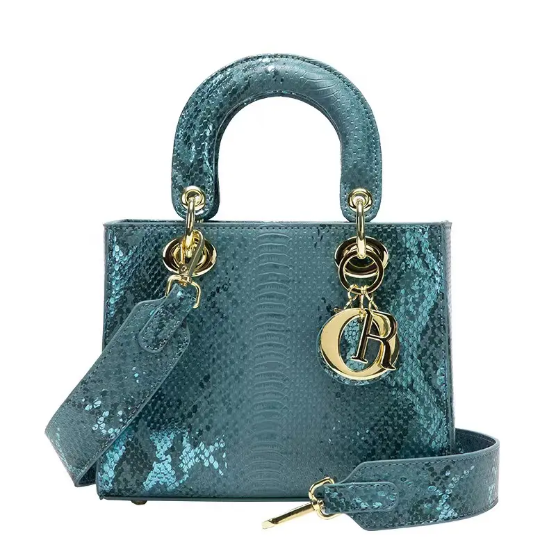 Sac à main personnalisé de luxe tendance en cuir véritable de peau de serpent pour femmes petit mini sac à main carré pour femme de marque célèbre