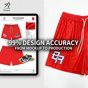 RAMAX 250GSM Schwergewichtige Mesh-<span class=keywords><strong>Shorts</strong></span> Hochdichte Atmungsaktive Athletische Basketball-Gym-<span class=keywords><strong>Shorts</strong></span> Kundenspezifische Marke Großhandel MOQ 50 - Product Image 3