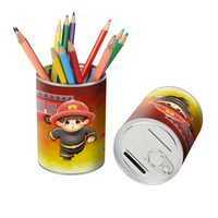 Cadeaux pour enfants à moins d'un dollar, tirelire en métal facile à ouvrir, articles souvenirs pour événements, boîte à monnaie personnalisable avec logo