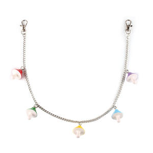 <b>Candy</b> Color Acrylic Mushroom Waist Chain <b>Necklace</b> Earring Set Women's Fashion Jewelry Cartoon Style ZINC ALLOY - Product Image 5