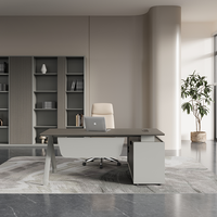 Bureau de direction de luxe sur mesure, design moderne de haute qualité, mobilier de bureau en bois, bureau de direction pour PDG, directeur général, responsable