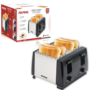 Akane a.505 1300W 4 Slice Toaster tostadora de 4 rebanadas thép không gỉ thiết kế nhỏ gọn dễ dàng để làm sạch - Product Image 1
