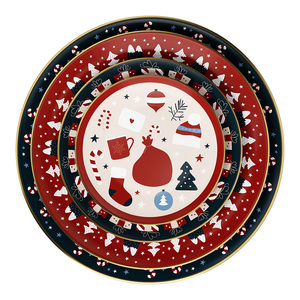 Platos <span class=keywords><strong>de</strong></span> Porcelana con Diseño Navideño <span class=keywords><strong>de</strong></span> Dibujos Animados, Juego <span class=keywords><strong>de</strong></span> Tazas <span class=keywords><strong>de</strong></span> Cerámica <span class=keywords><strong>de</strong></span> 12 Pulgadas, para Fiestas, Hogar y <span class=keywords><strong>Restaurantes</strong></span>, Venta Caliente - Product Image 2