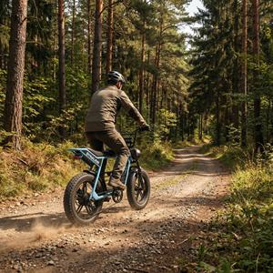 Vélo <span class=keywords><strong>de</strong></span> montagne électrique inspiré du VTT avec fourche à suspension avant, VTT électrique pour les sentiers forestiers et les chemins <span class=keywords><strong>de</strong></span> ravitaillement des gardes forestiers - Product Image 6