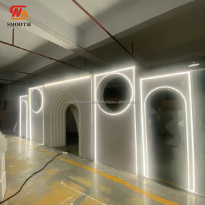 ฉากหลังงานแต่งงานอะคริลิคสีขาวแบบกำหนดเองได้ ราคาโรงงาน ชุด 5 ชิ้น พร้อมขาตั้งฉากหลังงานแต่งงาน - Product Image 6