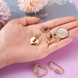 ABO mode Micro pavé zircon cubique <span class=keywords><strong>vis</strong></span> porte-clés fermoirs à <span class=keywords><strong>vis</strong></span> connecteurs diamant incrustation pendentif fermoirs <span class=keywords><strong>pour</strong></span> la fabrication de bijoux - Product Image 5