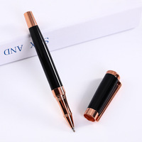 Stylo-coffret personnalisé en acier doré et rose, barrette de boules, pas cher, logo gravé, de luxe, cadeau d'encre, nouvelle collection