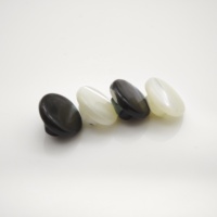 Kancing Kerang Mutiara Alami Bulat Berkilau 16L Putih Hitam untuk Mantel & Pakaian Luar (Ready Stock)