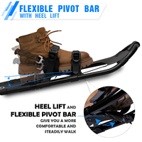 Chaussures de neige en alliage d'aluminium, chaussures de randonnée, avec bâtons de ski, vente en gros, OEM, CE