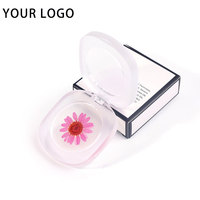 Fard à joues en poudre de gelée aux fleurs naturelles, crème changeante de couleur, rouge à lèvres et joues double usage, logo personnalisé, vente en gros