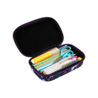 Trousse à crayons licorne bleue pour filles, jolie boîte à crayons pour l'école, boîte organisatrice de papeterie de grande capacité