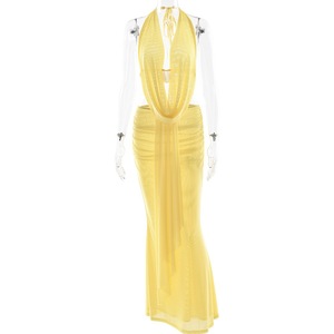 Ensemble deux pièces pour femmes, bleu clair, dos croisé, dos nu, extensible, maillot de bain, bikini, vêtements de plage - Product Image 5