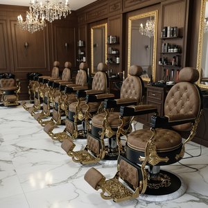 Ghế cắt tóc hiện đại, có thể ngả lưng, bằng da, nội thất salon, miễn phí vận chuyển cho các tiệm tóc và trường học - Product Image 1