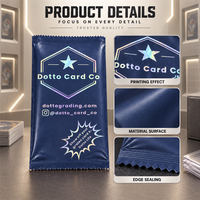 Sachets d'emballage en plastique noirs brillants personnalisés avec fermeture arrière, faible MOQ (100 pièces), conception gratuite, pour services de classification de cartes à collectionner