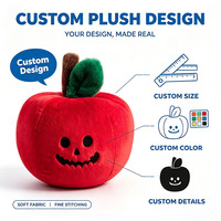 Peluche pomme d'Halloween, matériau en coton PP, rembourrage personnalisable, taille 11-30 cm, unisexe, directement de l'usine