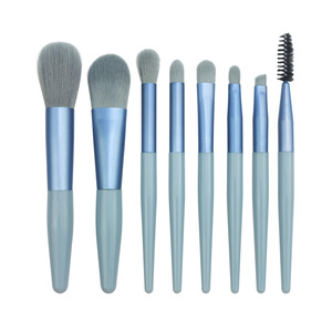 Ensemble de 8 pinceaux de maquillage de voyage OEM ODM, poils en nylon, manche en plastique, kit de pinceaux cosmétiques portables pour le visage, anticernes, fond de teint, avec sac en PU - Product Image 6