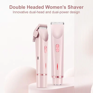Depiladora Eléctrica <span class=keywords><strong>para</strong></span> Mujer, Afeitadora <span class=keywords><strong>de</strong></span> Doble Cabezal, Recortadora Indolora Giratoria <span class=keywords><strong>para</strong></span> Bikini, Cejas, Cara, Piernas y Axilas - Product Image 5