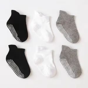 Custom Newborn Infant Socks Baby Non Slip Socks Wholesale Cotton Breathable Toddler Grip Ankle Baby Socks