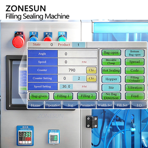 เครื่องบรรจุภัณฑ์แบบอัตโนมัติแนวตั้ง ZONESUN ZS-AFS04W สำหรับเม็ดและผง บรรจุในซองสำเร็จรูป พร้อมระบบชั่งน้ำหนักสี่หัว และระบบดูดฝุ่น - Product Image 2