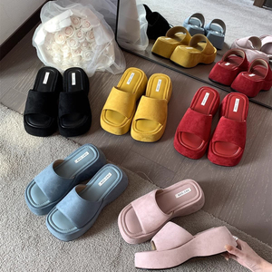 Sandales à semelles compensées pour femmes, style été 2025, tendance, nouveautés, parfaites avec des robes, sandales de plage à talons hauts - Product Image 1