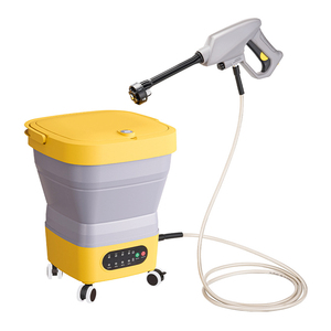 Hidrolavadora Portátil de Plástico de 21V Inalámbrica con 4 Niveles de Presión Ajustables, Batería de 4000mAh, Cargador Rápido y Motor sin Escobillas - Product Image 1