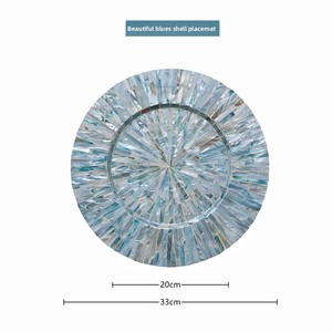 Plateau de table rond en verre vietnamien, style français, motif solide, résistant à la chaleur, créatif, haut de gamme, luxe léger, pour la maison - Product Image 3