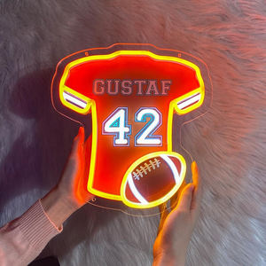 Letrero de neón deportivo personalizado, decoración de pared de tienda, letrero de iluminación, logotipo de negocios, letrero de neón de fútbol americano para decoración de pared - Product Image 1