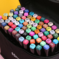 Marcadores de Dibujo Permanentes de Plástico Personalizados de 6 mm con Doble Punta a Base de Alcohol, 168 Colores, para Dibujar en Papel, Gran Venta