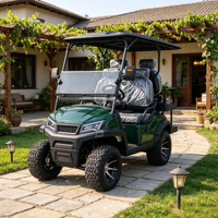 Voiturette de golf électrique Rainbow 72V Lithium 4 places 7kw, couleurs extérieures et intérieures personnalisables, panier arrière grande capacité