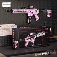 Vente en gros et dropshipping : Blocs de construction ABS Dark Night Ghost Rifle, jouet éducatif d'assemblage pour enfants, animaux et nature à l'échelle 1:8, 8-13 ans