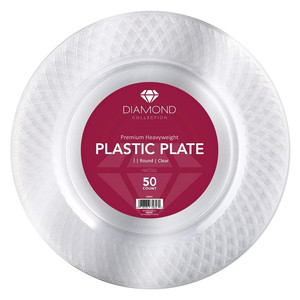 Ensemble d'assiettes en plastique jetables en diamant cristal clair de 6 pouces plat fantaisie rond robuste pour les fêtes de mariage échantillon gratuit - Product Image 2