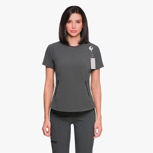 Tenues médicales personnalisées : Hauts à manches courtes <span class=keywords><strong>et</strong></span> pantalons évasés pour infirmières <span class=keywords><strong>et</strong></span> personnel hospitalier féminin - Product Image 3