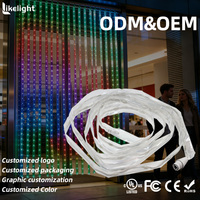 Guirnalda de Luces LED SK6812 WS2811 RGB SMD3535 DC5V 12V IP65 de 360 Grados para Ventana, Pared, Fondo, Decoración de Dormitorio