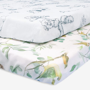 Draps <span class=keywords><strong>de</strong></span> lit pour bébé en <span class=keywords><strong>coton</strong></span> et bambou tissé moderne, doux, écologiques, à motifs marins et à pois, pour toutes les saisons, tailles standard et pour tout-petits - Product Image 2
