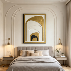 <span class=keywords><strong>Arte</strong></span> Murale Astratta Modernista 3D Intagliata a Mano con Cornice in Lega di Alluminio e Base in MDF, Adatta per Uffici e Hotel - Product Image 4