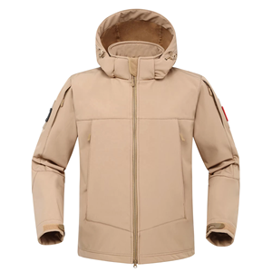 Veste tactique en softshell effet peau de requin, doublée <span class=keywords><strong>polaire</strong></span>, col montant, <span class=keywords><strong>camouflage</strong></span>, à capuche – Stock fabricants - Product Image 5